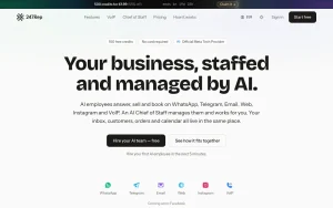 247Rep homepage — screenshot of the chat assistants AI tool, 2026-10-01
