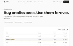 247Rep pricing page with plans and prices — screenshot of the chat assistants AI tool, 2026-10-01