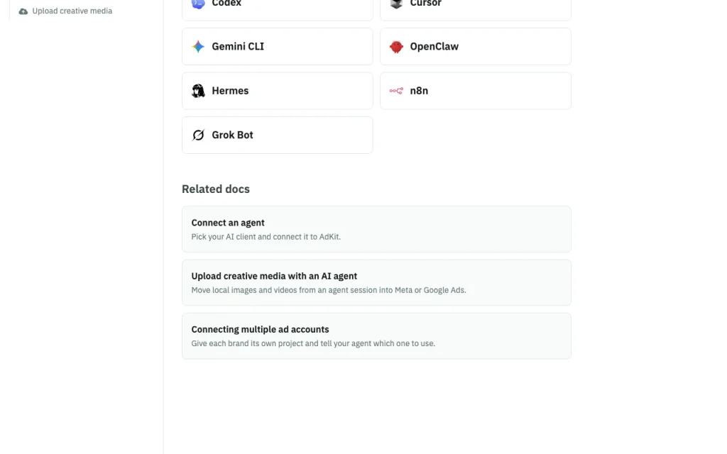 AdKit documentation — screenshot of the productivity & writing AI tool, Oct 1, 2026
