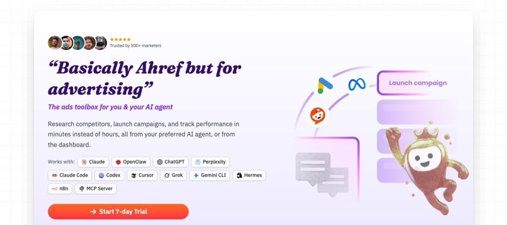 AdKit homepage screenshot, productivity & writing AI tool