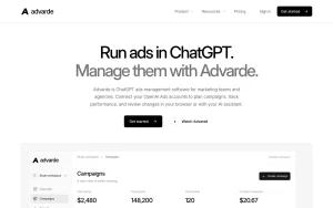 Advarde homepage — screenshot of the productivity & writing AI tool, 2026-10-01