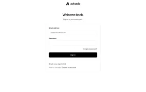 Advarde pricing page with plans and prices — screenshot of the productivity & writing AI tool, 2026-10-01