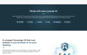 AgentCloak (by InCountry) homepage — screenshot of the chat assistants AI tool, 2026-10-01