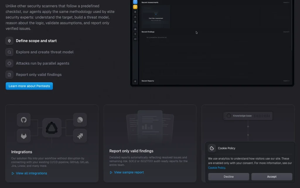 AISafe Labs página principal — captura de pantalla de la herramienta de IA programación, Oct 1, 2026