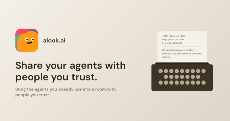 Alook homepage screenshot, coding AI tool