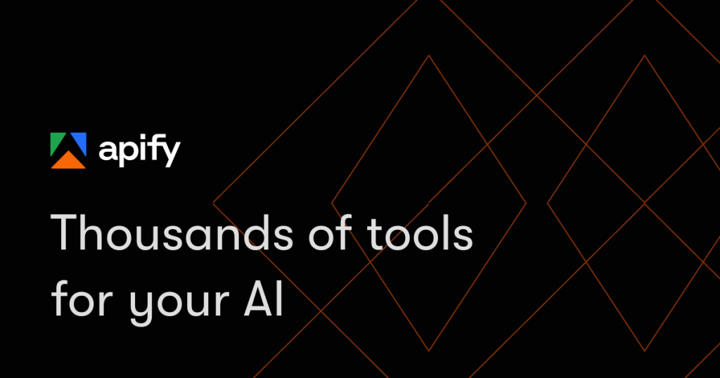 Captura de la página de inicio de Apify, herramienta de IA programación