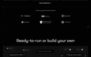 Apify homepage — screenshot of the coding AI tool, 2026-10-01