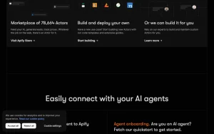 Apify homepage — screenshot of the coding AI tool, 2026-10-01