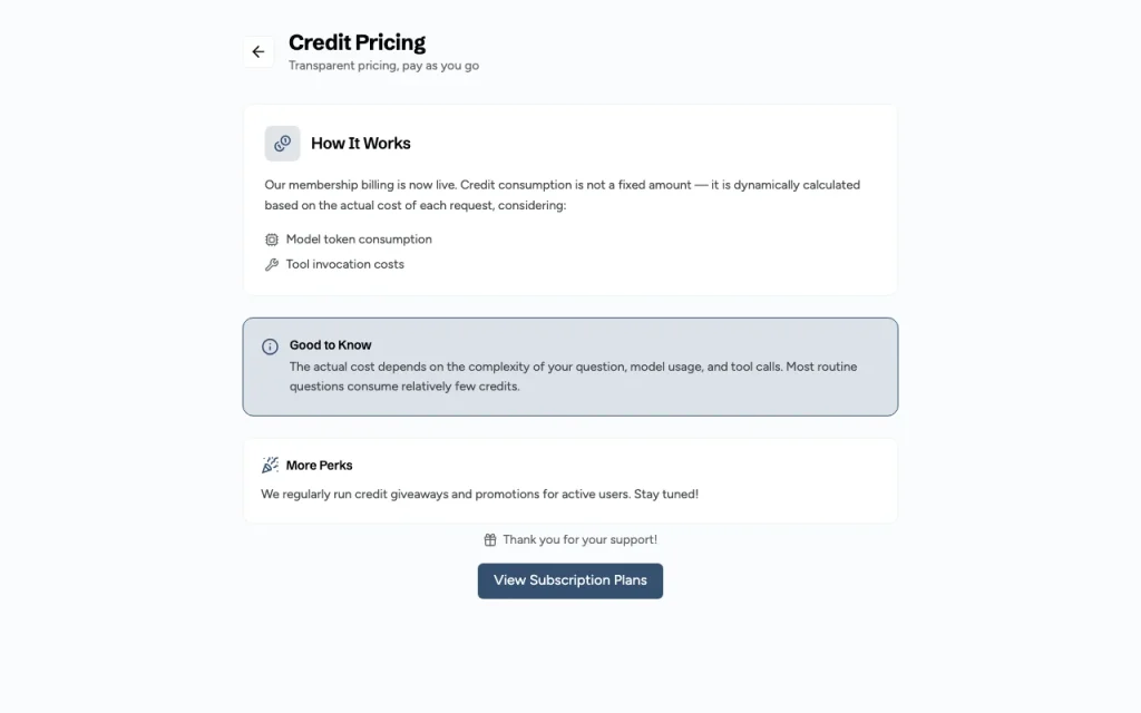 Apodex pricing page with plans and prices — screenshot of the research & search AI tool, Oct 1, 2026