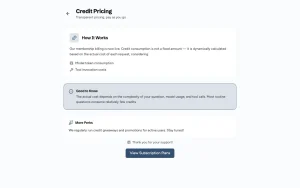 Apodex pricing page with plans and prices — screenshot of the research & search AI tool, 2026-10-01