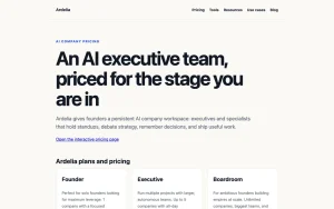 Ardelia pricing page with plans and prices — screenshot of the productivity & writing AI tool, 2026-10-01