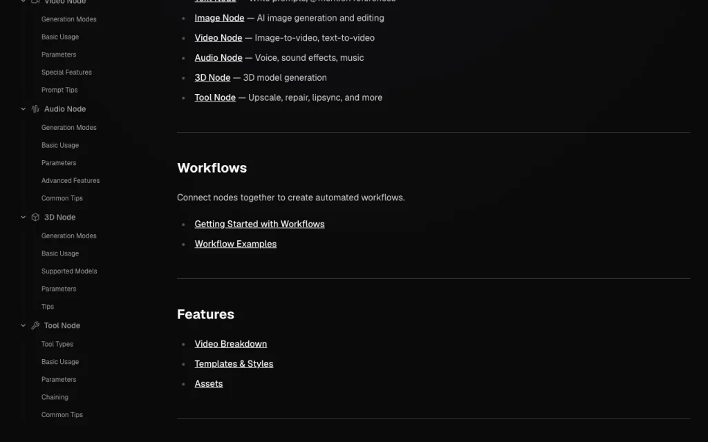 Astorie documentation — screenshot of the video AI tool, Oct 1, 2026
