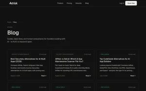 AtRisk blog — screenshot of the coding AI tool, 2026-10-01