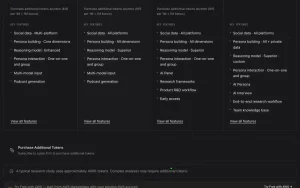 atypica.AI pricing page with plans and prices — screenshot of the research & search AI tool, 2026-10-01