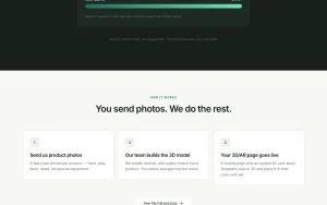 Augmenta3D homepage — screenshot of the image generation AI tool, 2026-10-01