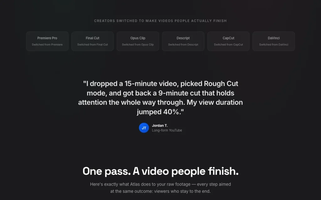 AutoEditor homepage — screenshot of the video AI tool, Oct 1, 2026