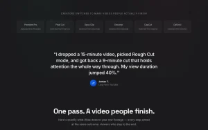 AutoEditor homepage — screenshot of the video AI tool, 2026-10-01
