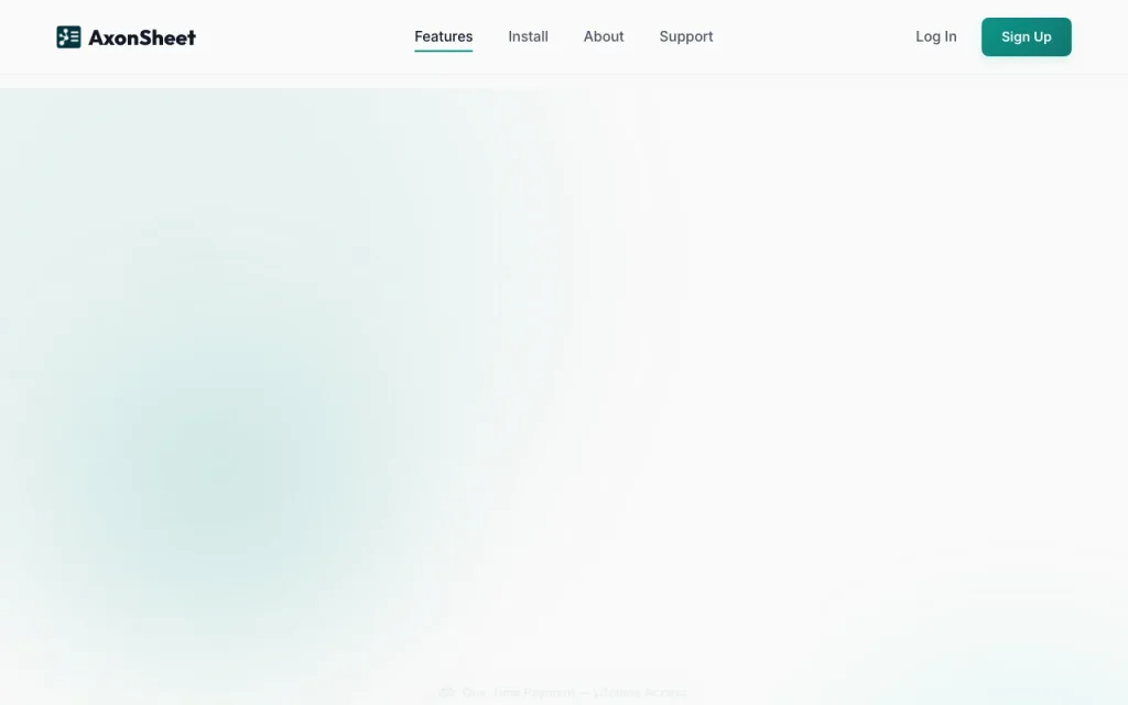 AxonSheet homepage — screenshot of the productivity & writing AI tool, Oct 1, 2026