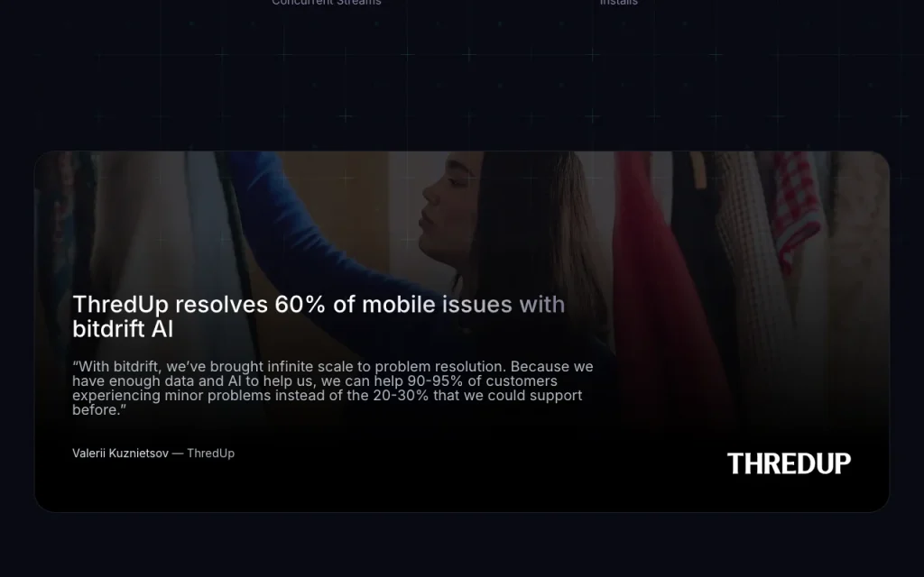 bitdrift página principal — captura de pantalla de la herramienta de IA programación, Oct 1, 2026