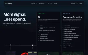 bitdrift pricing page with plans and prices — screenshot of the coding AI tool, 2026-10-01