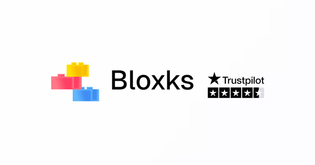 Captura de la página de inicio de Bloxks, herramienta de IA programación