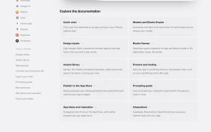 Bloxks documentation — screenshot of the coding AI tool, 2026-10-01