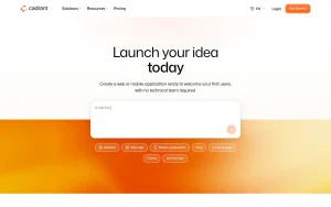 Cadrant homepage — screenshot of the coding AI tool, 2026-10-01
