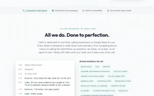 Callio homepage — screenshot of the audio & voice AI tool, 2026-10-01