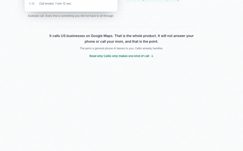 Callio Startseite – Screenshot des KI-Tools audio & sprache, Oct 1, 2026