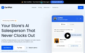 CartPilot homepage — screenshot of the chat assistants AI tool, 2026-10-01