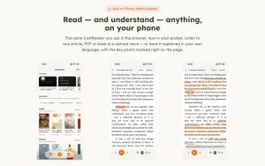CastReader homepage — screenshot of the audio & voice AI tool, 2026-10-01