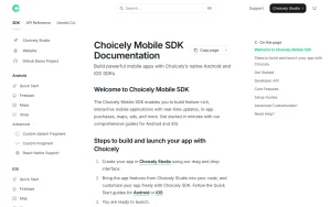 Choicely documentation — screenshot of the coding AI tool, 2026-10-01