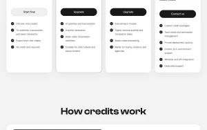 CinLink pricing page with plans and prices — screenshot of the video AI tool, 2026-10-01
