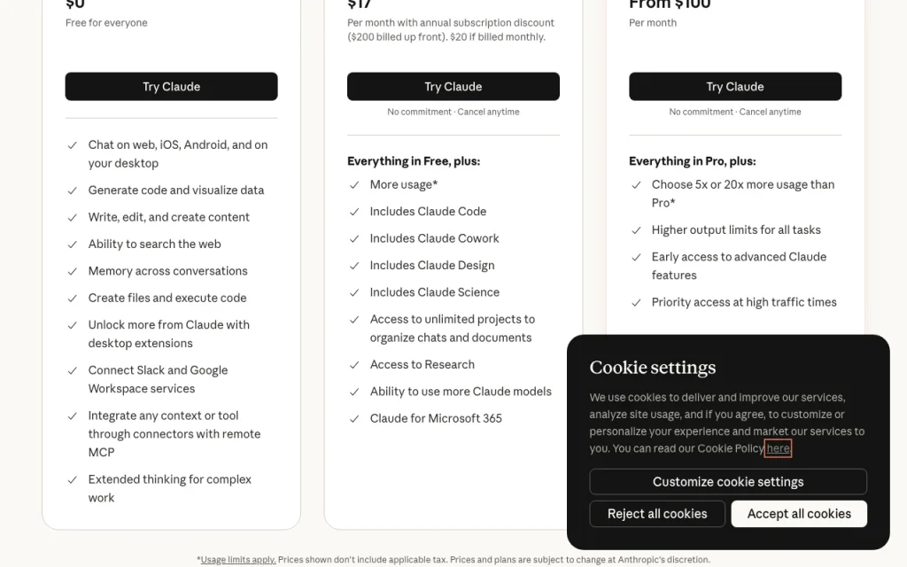 Claude homepage — screenshot of the chat assistants AI tool, Oct 1, 2026