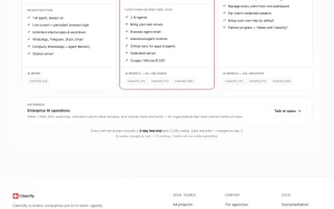 Clawnify pricing page with plans and prices — screenshot of the productivity & writing AI tool, 2026-10-01