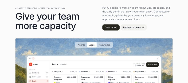Clawnify homepage screenshot, productivity & writing AI tool