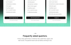Clics Analytics pricing page with plans and prices — screenshot of the productivity & writing AI tool, 2026-10-01