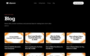 clipoven blog — screenshot of the video AI tool, 2026-10-01