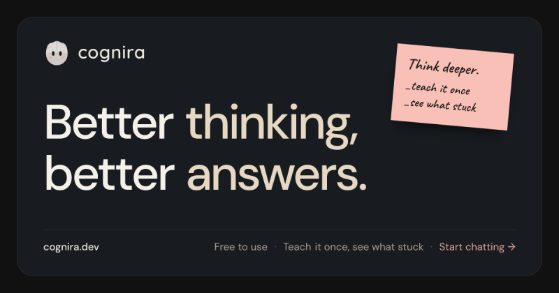 cognira homepage screenshot, chat assistants AI tool