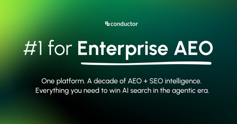 Conductor homepage screenshot, research & search AI tool