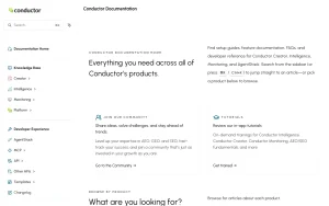 Conductor documentation — screenshot of the research & search AI tool, 2026-10-01