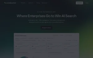 Conductor homepage — screenshot of the research & search AI tool, 2026-10-01