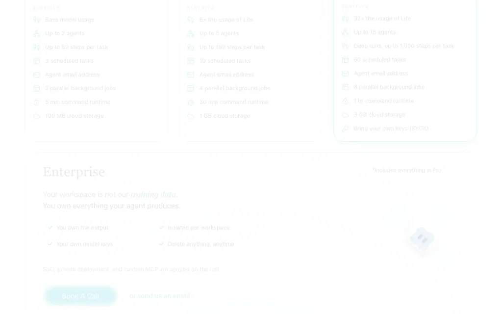 Construct Computer pricing page with plans and prices — screenshot of the productivity & writing AI tool, Oct 1, 2026