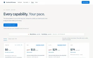 ContextStream pricing page with plans and prices — screenshot of the coding AI tool, 2026-10-01