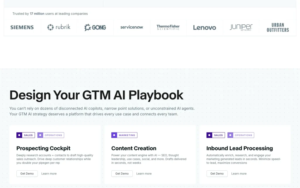 Copy.ai Startseite – Screenshot des KI-Tools produktivität & schreiben, Oct 1, 2026