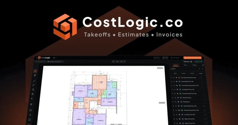 CostLogic Startseite, Screenshot, KI-Tool produktivität & schreiben