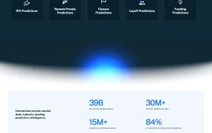 Crunchbase homepage — screenshot of the research & search AI tool, 2026-10-02