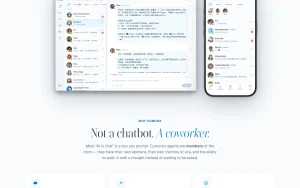 Cumora homepage — screenshot of the chat assistants AI tool, 2026-10-01