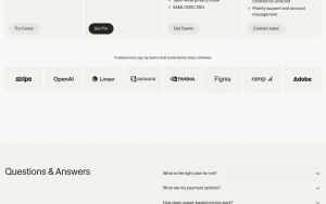 Cursor pricing page with plans and prices — screenshot of the coding AI tool, 2026-10-01