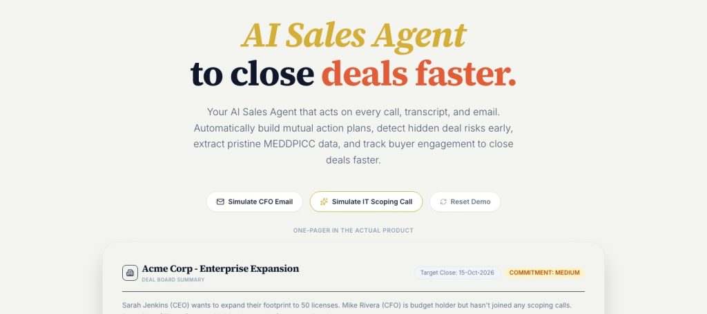 Dealwize homepage screenshot, productivity & writing AI tool